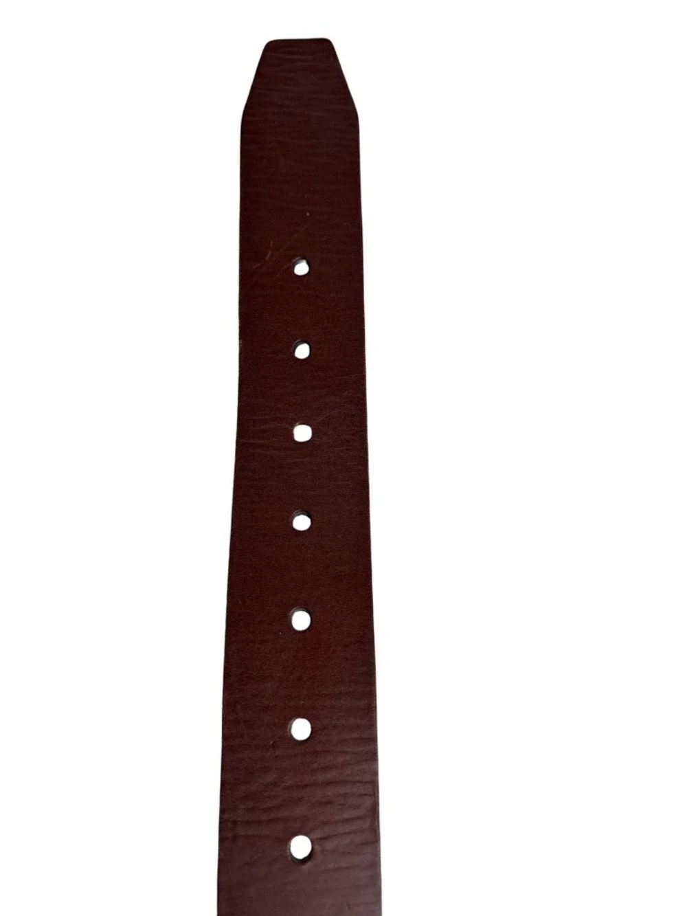 Men's Brown Leather Belt w/ Silver Buckle - Unbranded waist 35-41”